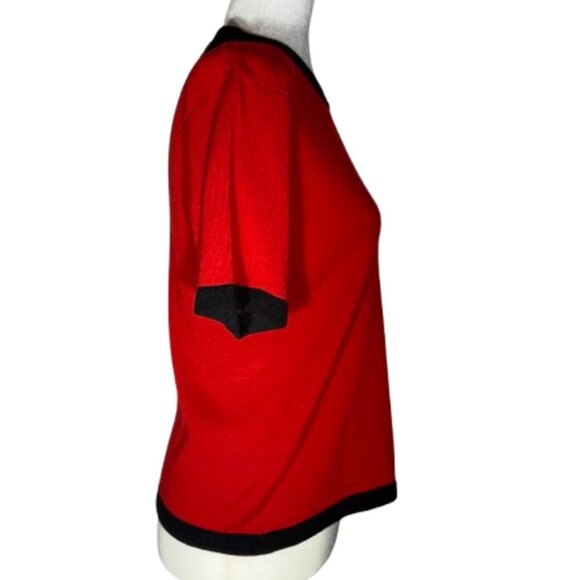 Appleseed's Two Piece Women's Red and Black Cardigan Set Size Small - Picture 9 of 11